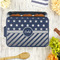 Stars and Stripes Aluminum Baking Pan - Navy Lid - LIFESTYLE