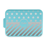 Stars and Stripes Aluminum Baking Pan with Teal Lid (Personalized)