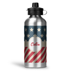 Stars and Stripes Water Bottle - Aluminum - 20 oz (Personalized)