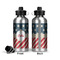 Stars and Stripes Aluminum Water Bottle - Front and Back
