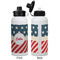 Stars and Stripes Aluminum Water Bottle - White APPROVAL