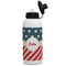 Stars and Stripes Aluminum Water Bottle - White Front