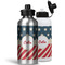 Stars and Stripes Aluminum Water Bottles - MAIN (white &silver)