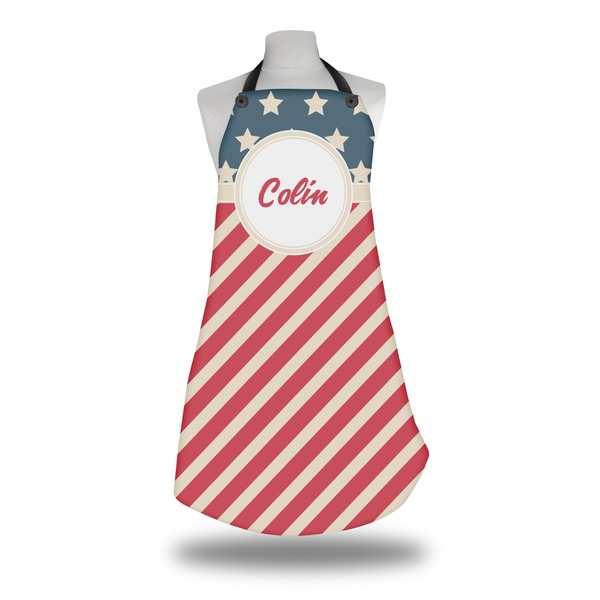 Custom Stars and Stripes Apron w/ Name or Text