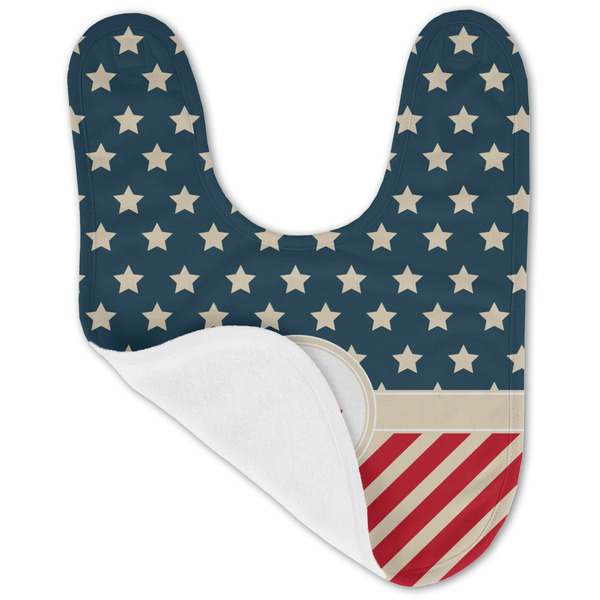 Stars and Stripes Baby Bib - AFT folded
