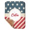 Stars and Stripes Baby Sherpa Blanket - Corner Showing Soft