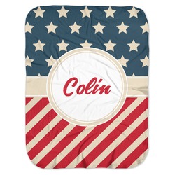 Stars and Stripes Baby Swaddling Blanket (Personalized)