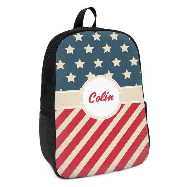 Custom Stars and Stripes Kids Backpack (Personalized)