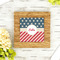 Stars and Stripes Bamboo Trivet with 6" Tile - LIFESTYLE
