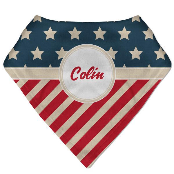 Custom Stars and Stripes Bandana Bib (Personalized)