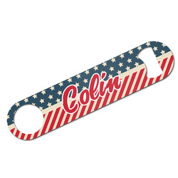 Stars and Stripes Bar Bottle Opener w/ Name or Text