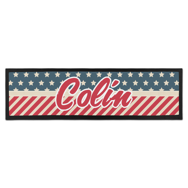 Custom Stars and Stripes Bar Mat - Large (Personalized)