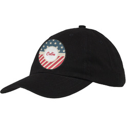 Stars and Stripes Baseball Cap - Black (Personalized)