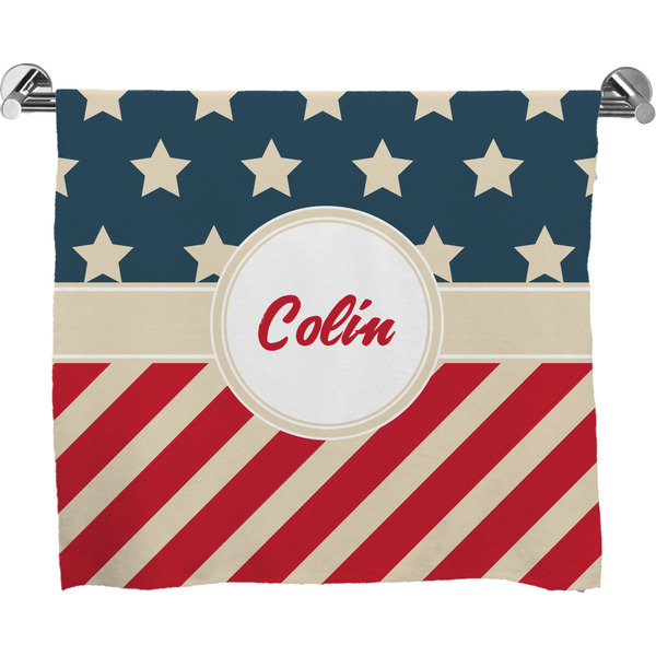 Custom Stars and Stripes Bath Towel (Personalized)