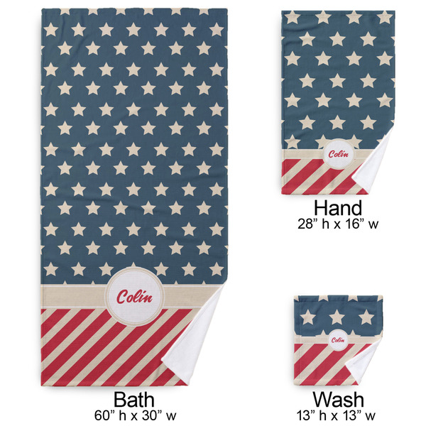 Stars and Stripes Bath Towel Sets - 3-piece - Approval
