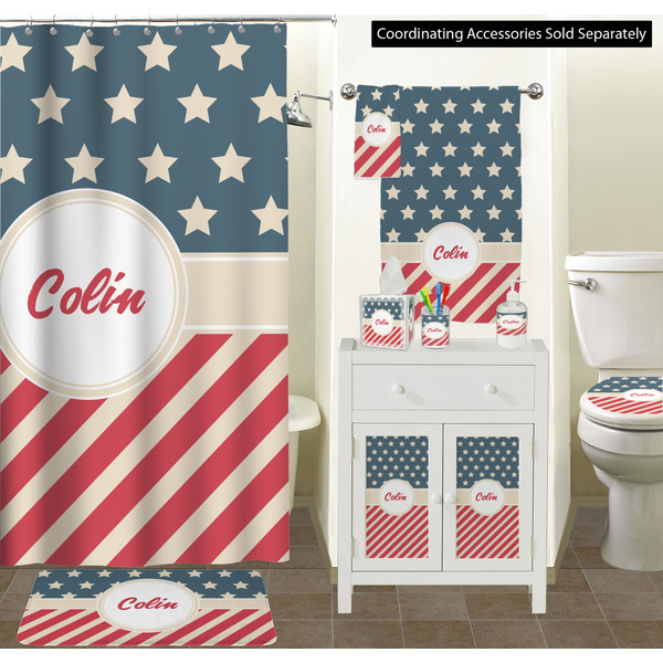 Stars and Stripes Bathroom Scene