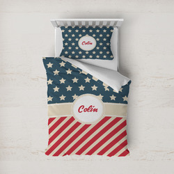 Stars and Stripes Duvet Cover Set - Twin (Personalized)