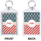 Stars and Stripes Bling Keychain (Front + Back)