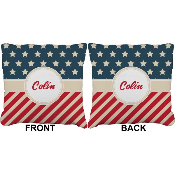 Stars and Stripes Burlap Pillow Approval