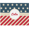 Stars and Stripes Woven Fabric Placemat - Twill w/ Name or Text