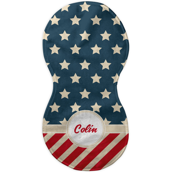 Stars and Stripes Burp Peanut Shaped Flat