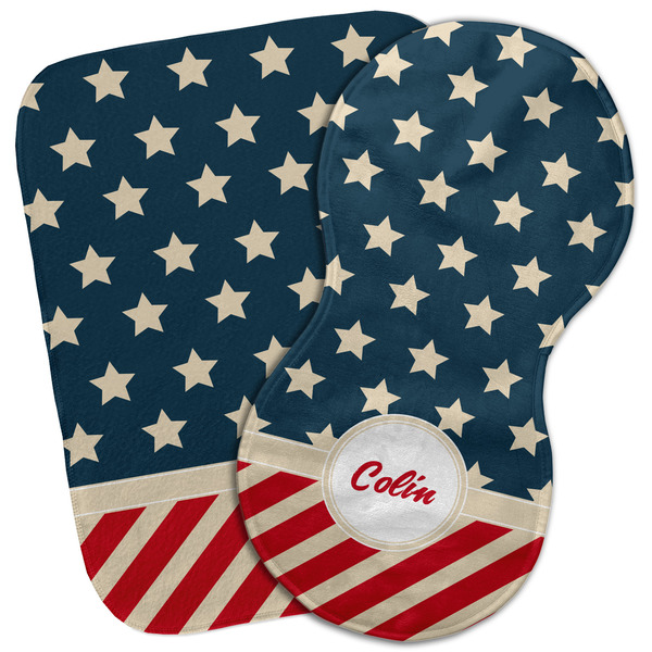 Custom Stars and Stripes Burp Cloth (Personalized)