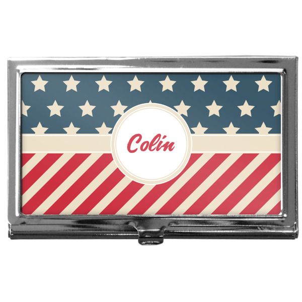 Custom Stars and Stripes Business Card Case