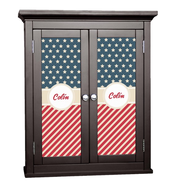 Custom Stars and Stripes Cabinet Decal - Small (Personalized)