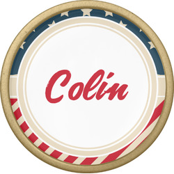 Stars and Stripes Cabinet Knob - Gold (Personalized)