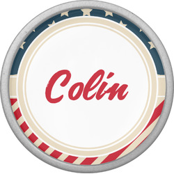 Stars and Stripes Cabinet Knob (Silver) (Personalized)