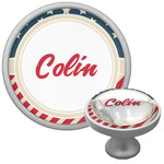 Stars and Stripes Cabinet Knob (Silver) (Personalized)