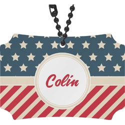 Stars and Stripes Rear View Mirror Ornament (Personalized)