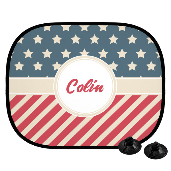 Custom Stars and Stripes Car Side Window Sun Shade (Personalized)