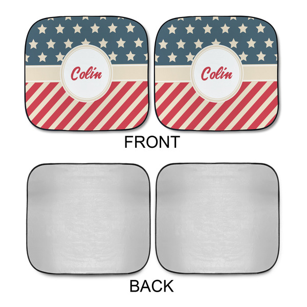 Stars and Stripes Car Sun Shades - APPROVAL
