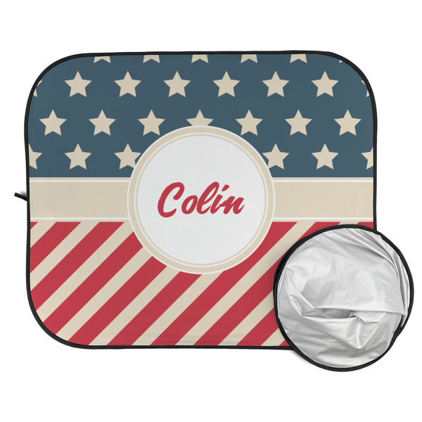 Stars and Stripes Car Sun Shades - FOLDED & UNFOLDED