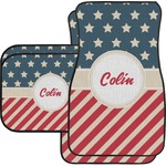 Stars and Stripes Car Floor Mats Set - 2 Front & 2 Back (Personalized)