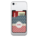 Stars and Stripes 2-in-1 Cell Phone Credit Card Holder & Screen Cleaner (Personalized)