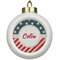 Stars and Stripes Ceramic Ball Ornament (Personalized)