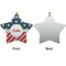 Stars and Stripes Ceramic Flat Ornament - Star Front & Back (APPROVAL)