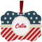 Stars and Stripes Christmas Ornament (Front View)