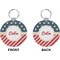 Stars and Stripes Circle Keychain (Front + Back)