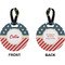 Stars and Stripes Circle Luggage Tag (Front + Back)