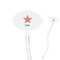 Stars and Stripes 7" Oval Plastic Stir Sticks - Clear (Personalized)