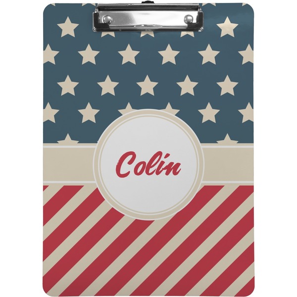 Custom Stars and Stripes Clipboard (Letter Size) (Personalized)
