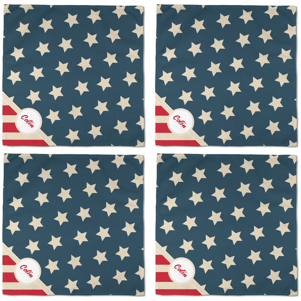 Stars and Stripes Cloth Napkins - Personalized Dinner (APPROVAL) Set of 4