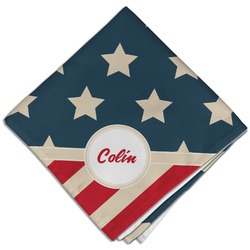 Stars and Stripes Cloth Dinner Napkin - Single w/ Name or Text