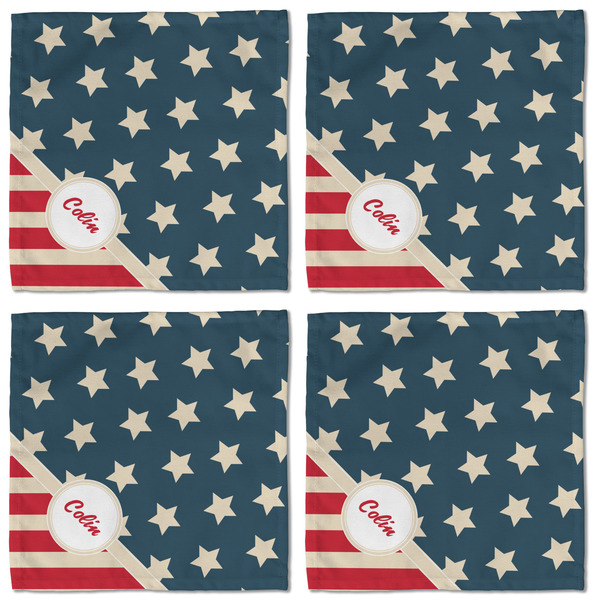Stars and Stripes Cloth Napkins - Personalized Lunch (APPROVAL) Set of 4