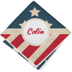 Stars and Stripes Cloth Cocktail Napkin - Single w/ Name or Text