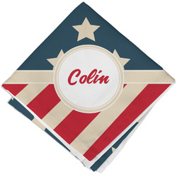 Stars and Stripes Cloth Cocktail Napkin - Single w/ Name or Text