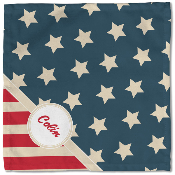 Stars and Stripes Cloth Napkins - Personalized Lunch (Single Full Open)